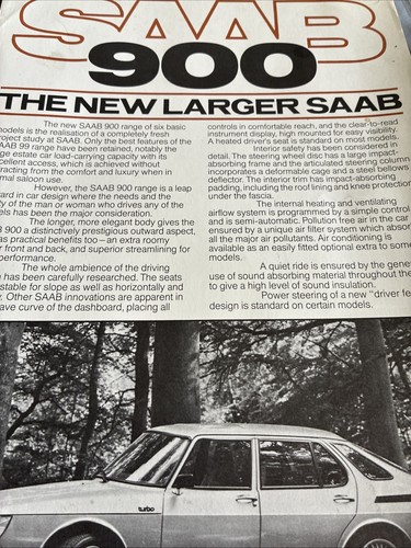 The saab 900 range - saab, car