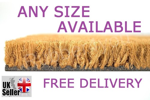 Natural coconut coir door mat - natural,