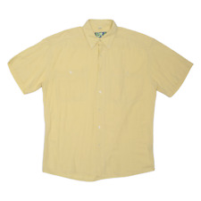 CAP FERRET SPORTSWEAR Mens Plain Shirt Yellow Linen L