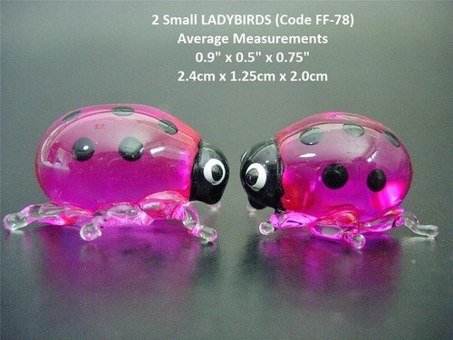Miniature glass ladybirds - 2,
