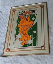 Vintage Art Nouveau Style Lady Picture Mirror  CRISSANT  After Alphonse Mucha 