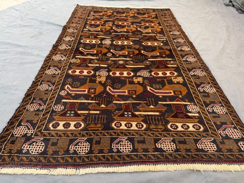 4x6 vintage afghan - 4x6'11,