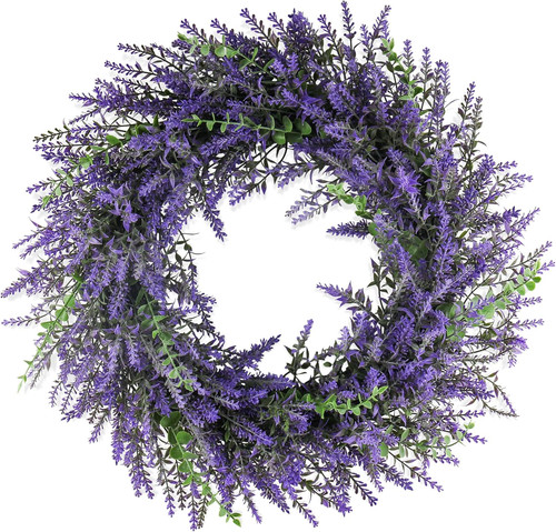 Artificial lavender wreath 53 - lavender,