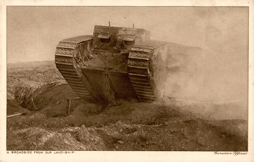 Daily mirror postcard wwi tank - postcard,