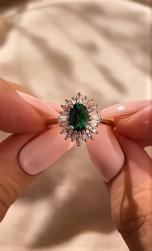 4ct oval cut green - 4ct,