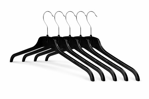 45cm plastic black hangers - plastic,