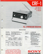 Sony CRF-1 Short wave radio Service manual 1980 54 pgs. Gloss covers comb bound