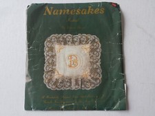 Vintage Namesakes Initial lacy cushion  B F J N R V cross stitch kit 40 x 40cm