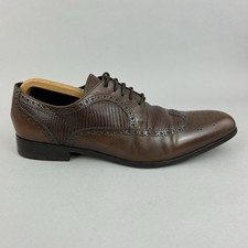 Marks Spencer Collezione Brown Oxford Brogue Wing Tip Formal Dress Shoes 44 UK10