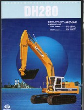 DAEWOO "DH280" Tracked Hydraulic Excavator Brochure Leaflet
