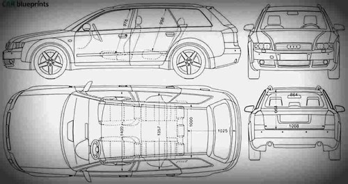 Audi wagon 2004 blueprint - a4,