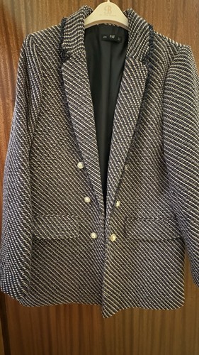 Navy boucle jacket - boucle, blazer