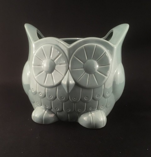 Plant pot holder owl ceramic - plant,