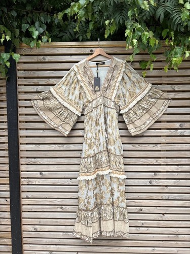 Papa pia boho embroidered maxi - papa,