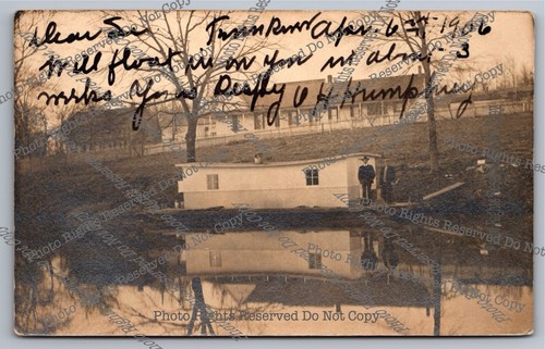Antique 1906 rppc twin river - rppc,