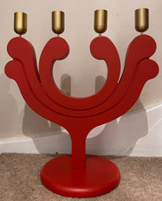 Ikea Vinterfint red candelabra