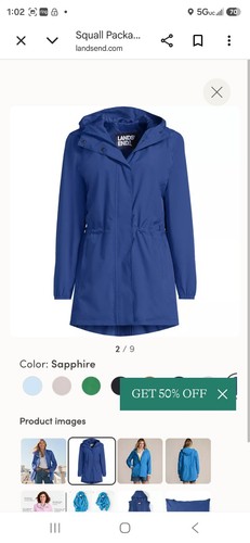 Lands end women sappire - xl, women's