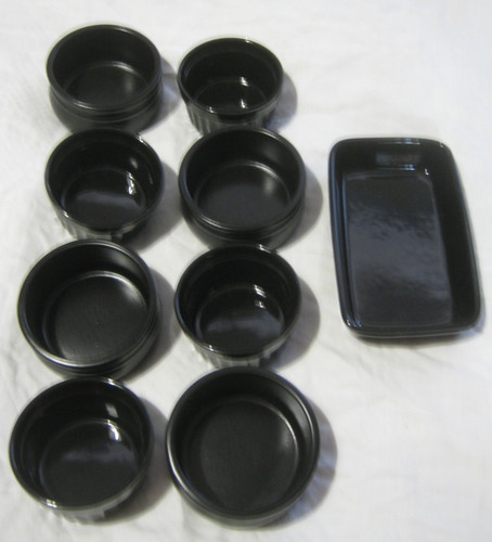 Black dishes ramekins - ramekins, tapas