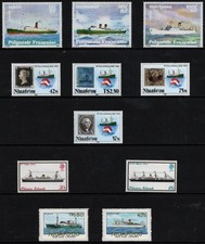 Thematic Lot. Theme; Ships associated with N Z on Various Countries Stamps.