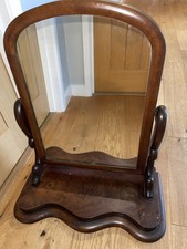 Antique Victorian Tilting Dressing Table Mirror Walnut Mahogany Toilet Freestand