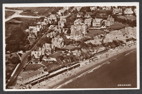 Postcard swanage dorset aerial - postcard,
