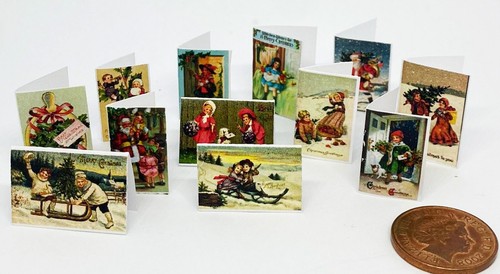 Dolls house christmas cards - dolls,