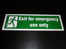 Exit for emergency use - for,