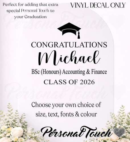 Personalised graduation vinyl - personalised,