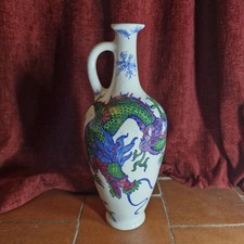 Frederick Rhead Bursley Dragon Ware Tall Jug Crimson, Green And Blue Dragon