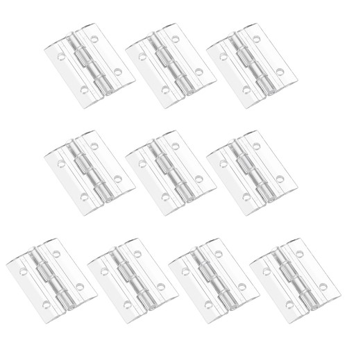 Pcs clear plastic hinges - 10,