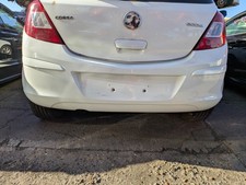 VAUXHALL CORSA D FACELIFT 5 DOOR 2014 REAR BUMPER IN WHITE 474