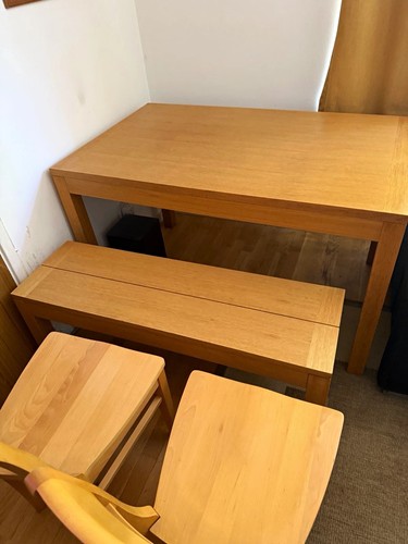 Wood rectangular dining table - wood,