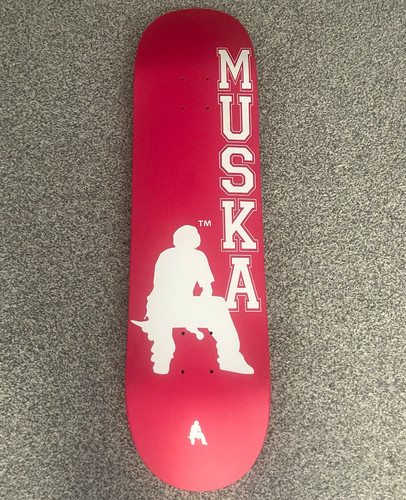 Muska skateboard red - skateboard, white