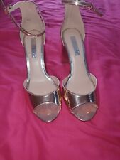 Miss KG  Rose Gold Sandals Block Heels Shoes  Size 5 UK