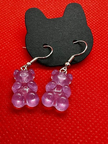 Purple gummy bear dangle - purple,