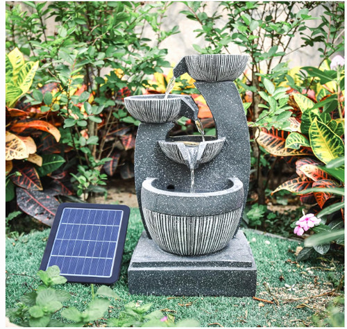 Solar water feature with led - water,