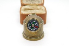 Brass campaign compass fob - campaign,