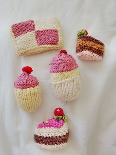 Knitted cakes tea - cakes, soft