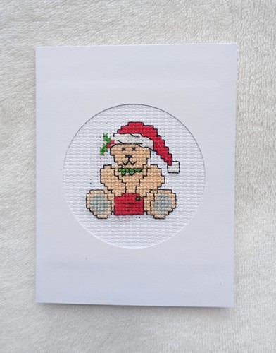 Handmade cross stitch - card,