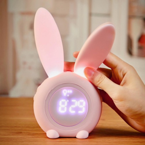 Pink digital alarm clock cute - clock,