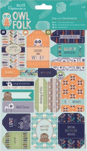 Docrafts papermania owl folk - owl,
