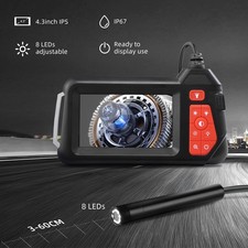 5M Industrial Endoscope Camera Screen Borescope Inspection Camera 1080P HD4.3'' 