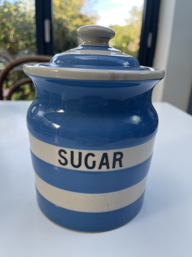 Green cornishware sugar - g,