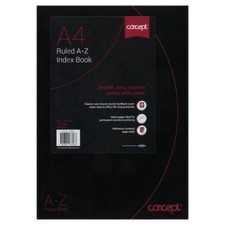 A4 Indexed Notebook Hardback Ruled Lined A-Z Index Address Telephone Notebook UK