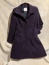 White Stuff Coat Size 8 Purple Plum Cotton Moleskin Fabric Gorgeous Colour & Fit