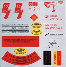 .VW BEETLE STICKER SET SERVICE