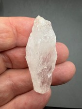 Satyaloka Azeztulite Quartz Crystal Palm Stone from India - Natural