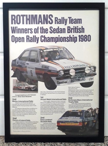 Framed original classic car - framed,
