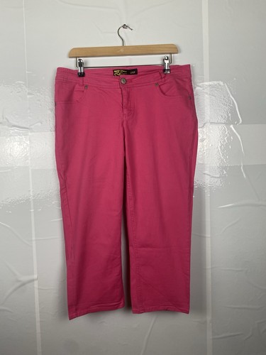 Vibrant pink crop denim - pink,