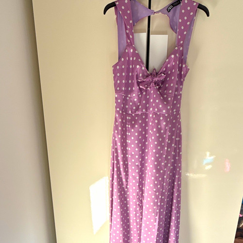 Zara purple white polka - zara,
